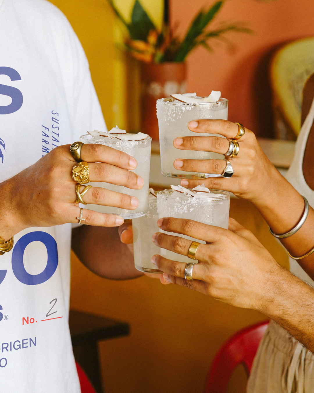 Los Coco Tee - Blanc White / Blue