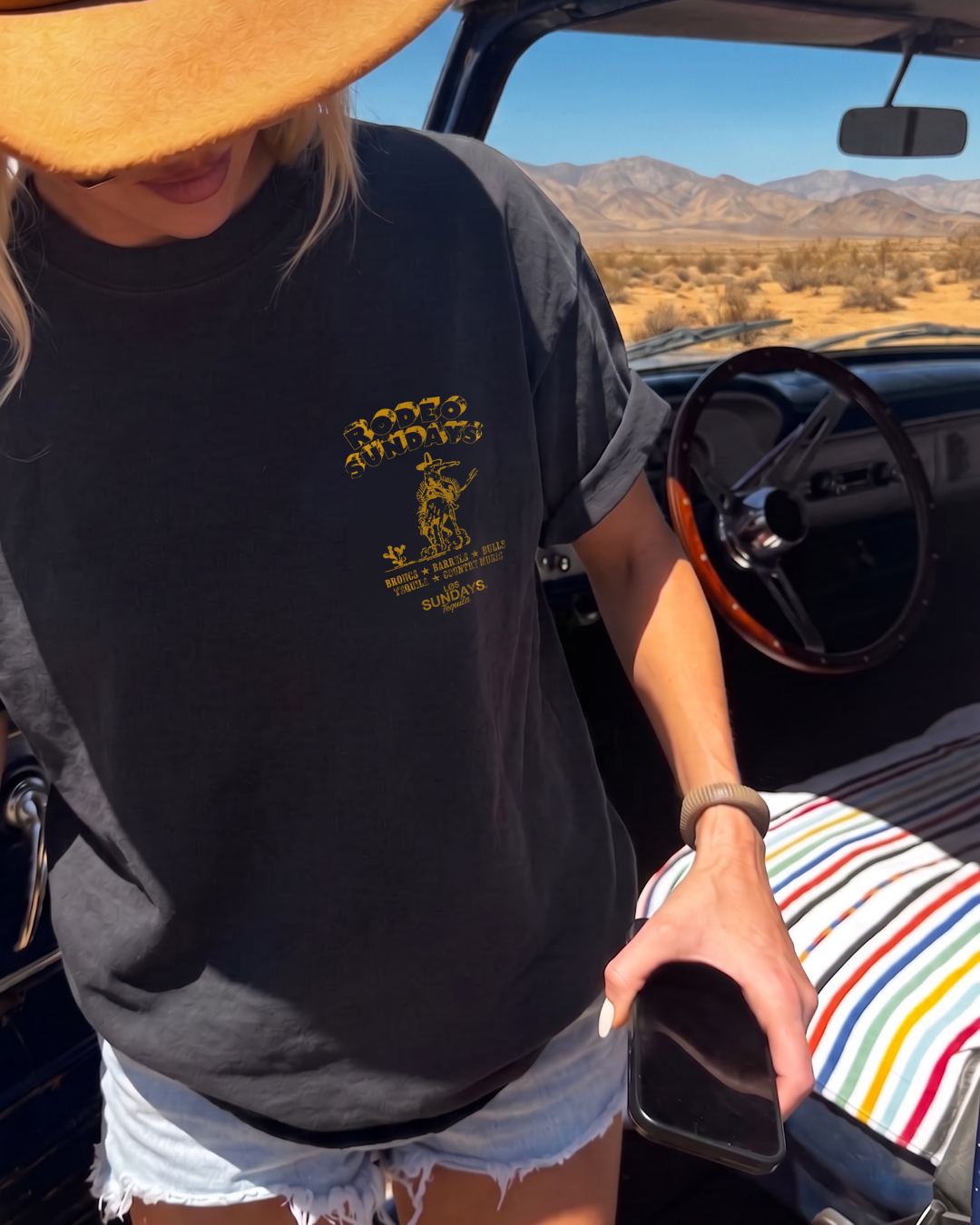 The Cowboy State Tee - Vintage Black / Yellow