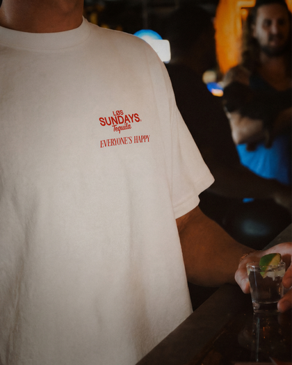 The Happy Tee - Blanc White / Red