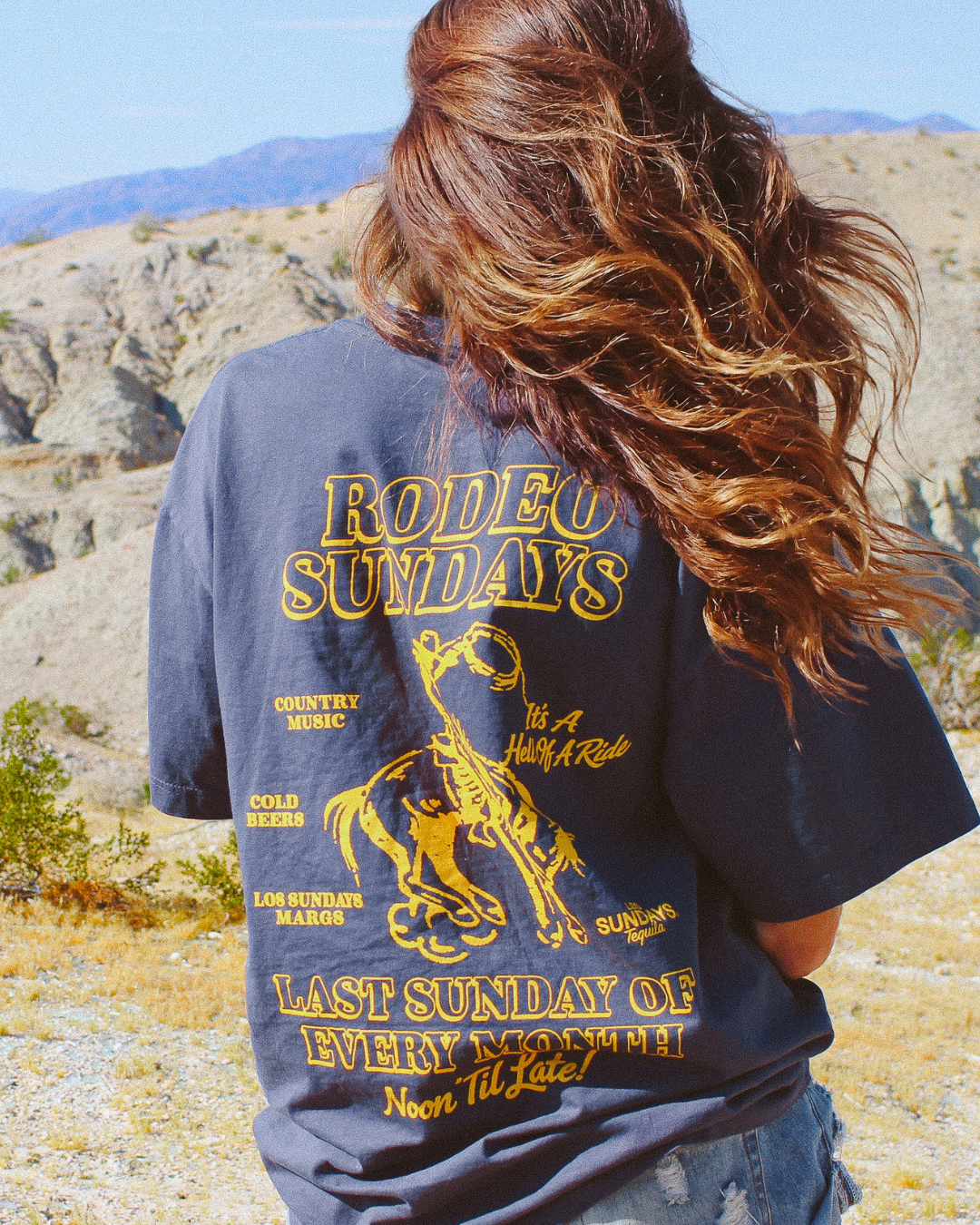 The Rodeo Sundays Tee - Navy