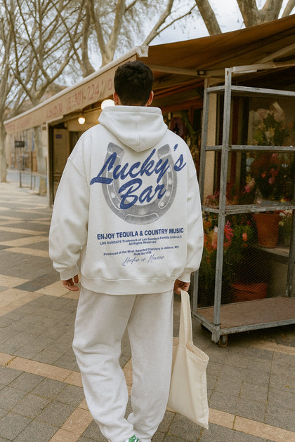 Lucky's Hood - White/Navy
