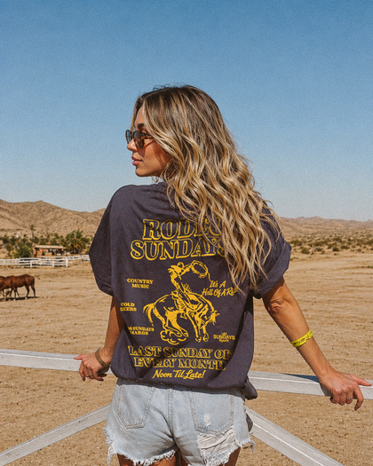The Rodeo Sundays Tee - Navy