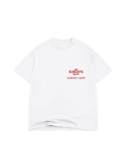 The Happy Tee - Blanc White / Red
