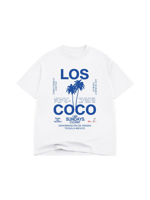 Los Coco Tee - Blanc White / Blue