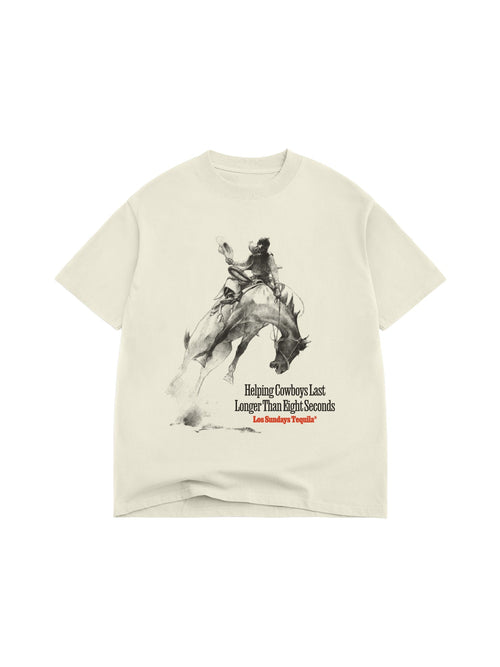The 8 Seconds Tee - Off White / Black