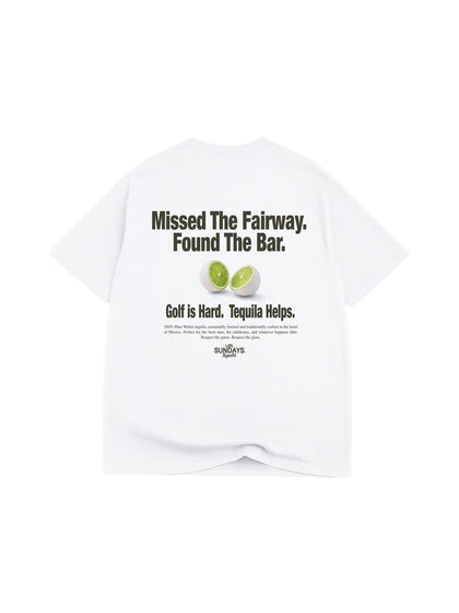 The Fairway Tee - Blanc White / Black