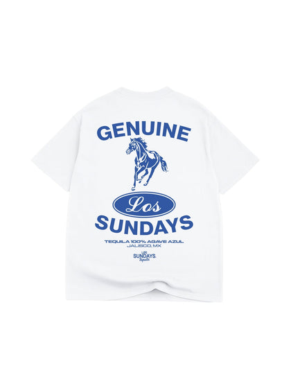The Genuine Tee - Blanc White / Blue