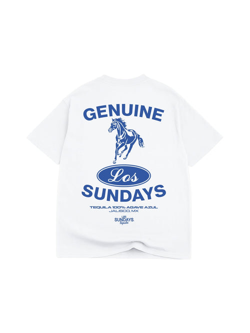 The Genuine Tee - Blanc White / Blue