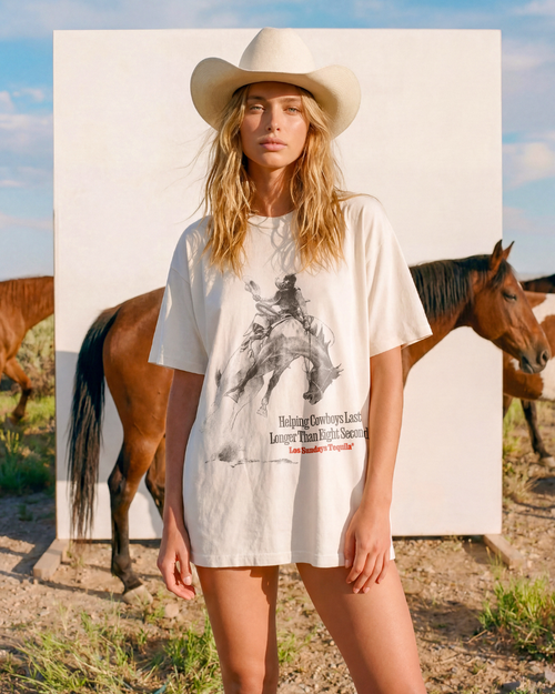 The 8 Seconds Tee - Off White / Black