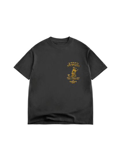 The Cowboy State Tee - Vintage Black / Yellow