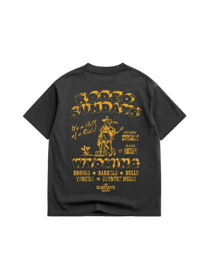 The Cowboy State Tee - Vintage Black / Yellow