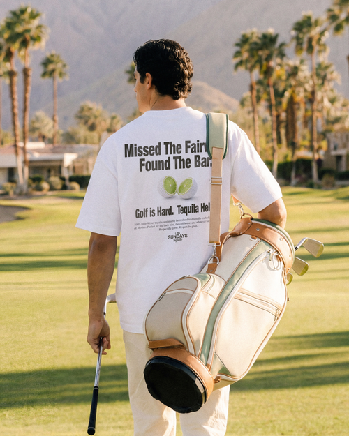 The Fairway Tee - Blanc White / Black