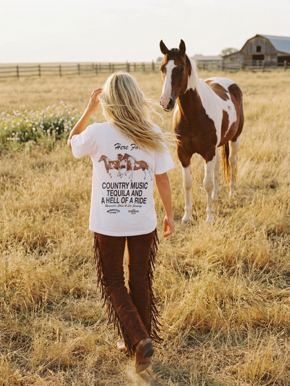 The Hell Of A Ride Tee - Blanc White