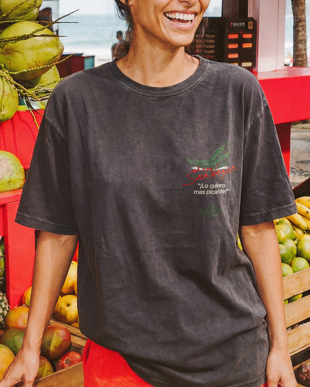 The Picante Tee - Vintage Black / White