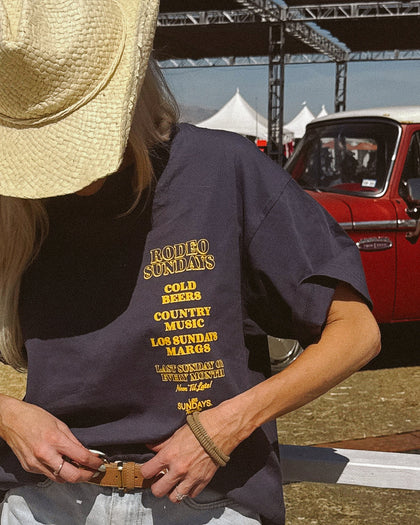 The Rodeo Sundays Tee - Navy